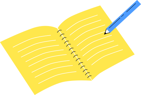 ノートとペンのイラスト