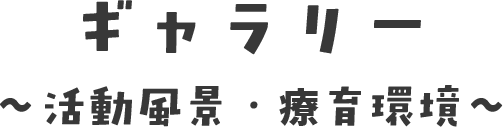 ギャラリー〜活動風景・療育環境〜